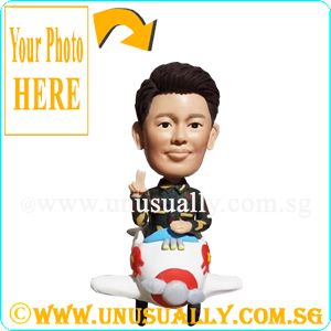 Custom 3D Caricature Pilot Figurine